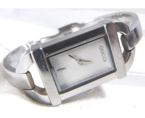 GUCCI LADIES WRISTWATCH. Ladies Gucci bangle dress wristwatch