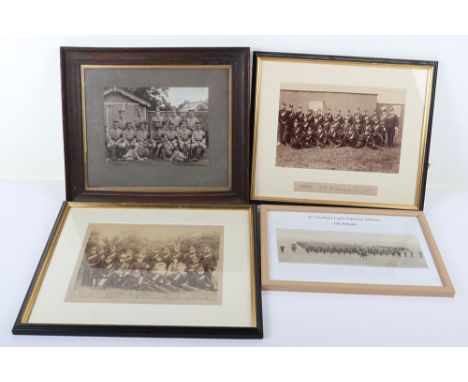Durham Light Infantry Interest, including 2nd V.B. Durham Light Infantry, circa 1880,  nine glazed original regiment photogra
