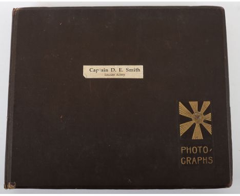 Sgt Douglas Edwin Smith Behar Light Horse Photograph Album. Certificate of service, first item in album, indicates he served 