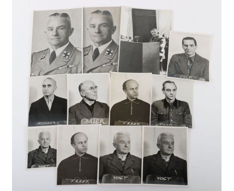 Nuremberg Trial, The Pohl Trial. Photographs of a number of the key defendents in this trial at Nuremberg, 1947, essentially 