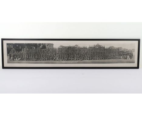 Panoramic Regimental Photograph Durham Light Infantry  1919 glazed 125cms x 25cms