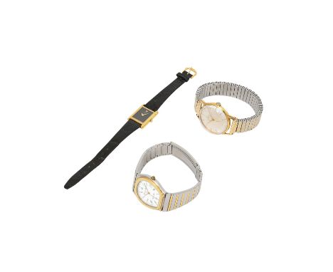 KONVOLUT 3x Armbanduhr. bestehend aus:1. Aigner Vintage Damenuhr. Edelstahl/Vergoldet. Quarz-Werk mit neuer Batterie. Sichtba