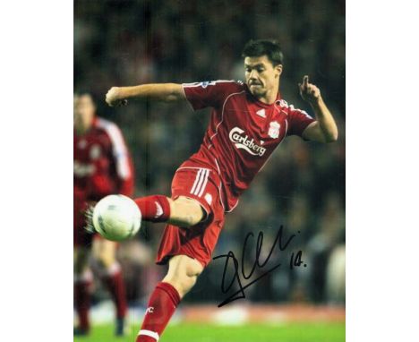 Football Xabi Alonso signed 10x8 inch colour photo pictured in action for Liverpool. Good condition Est.