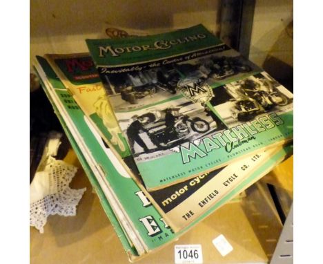 Collection of vintage motor cycle magazines 1950's etc