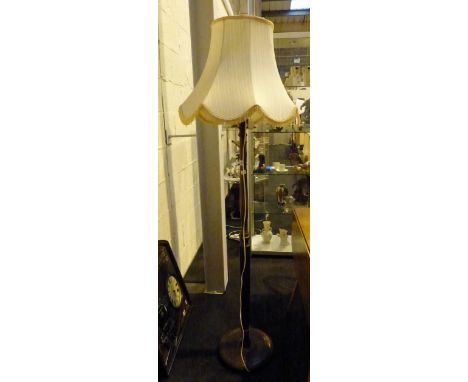 Mahognay standard lamp with shade
