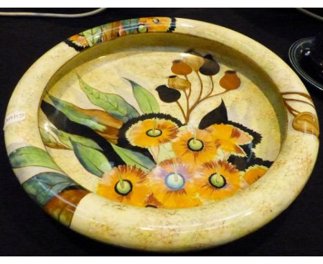 Carltonware roll top ceramic fruit bowl c1930