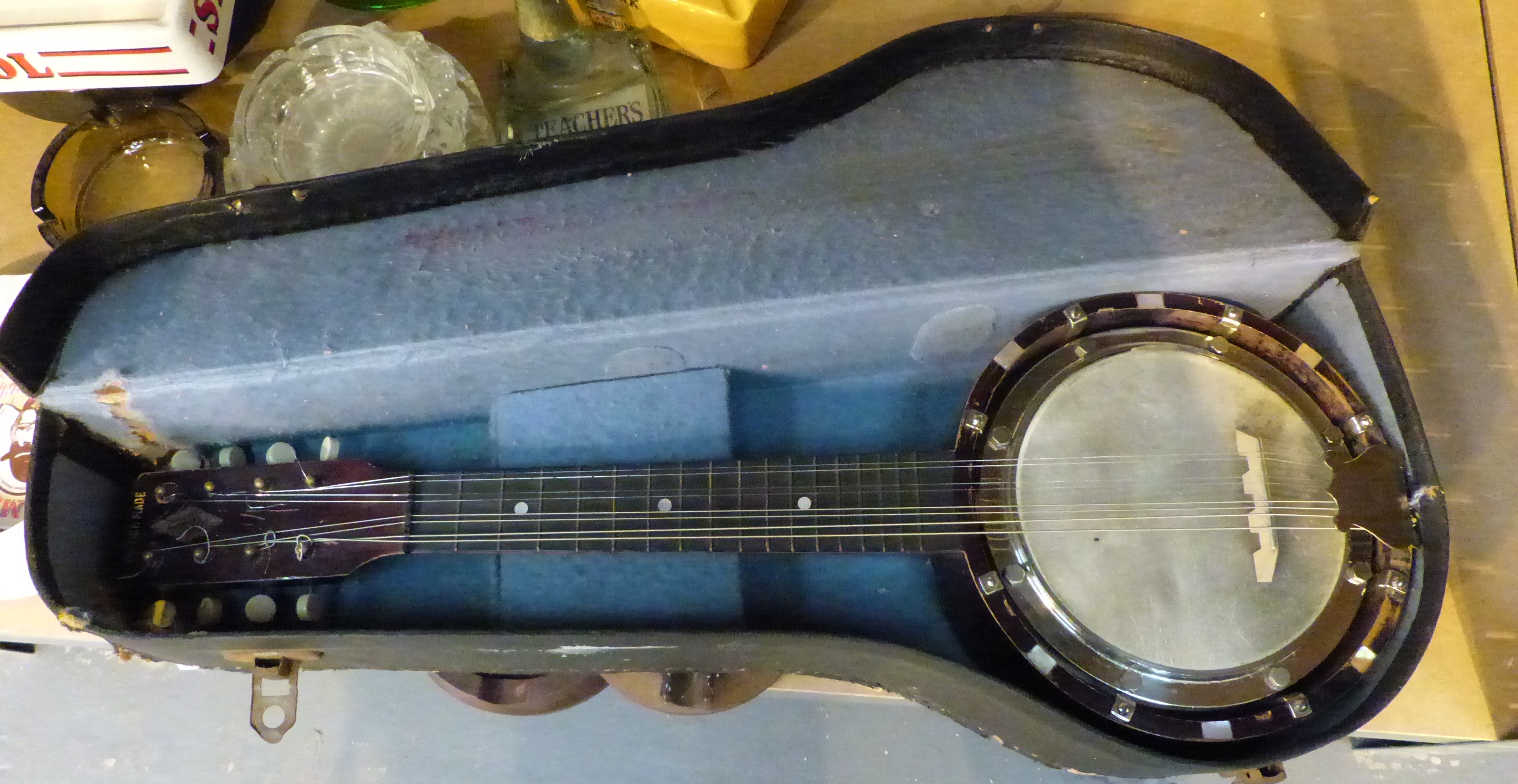 Vintage British made eight string banjo.