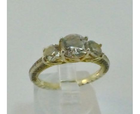 Silver Swarovski ring size T