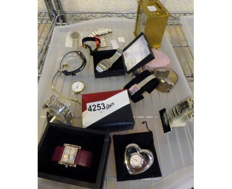 Tray of mixed watches mostly new including Timex etc.