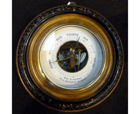 German wood framed barometer supplied by BA Butterfield of Bradford