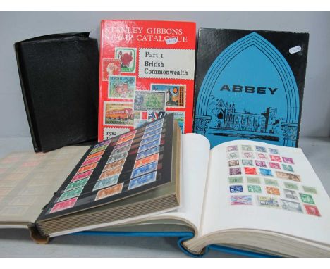 Stamps; A World and British Commonwealth Stamp Collection, early to modern, housed in two loose-leaf albums and a stockbook, 