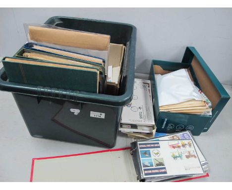Stamps: An accumulation of World stamps, early to modern, housed in albums, on leaves, and loose in envelopes, includes G.B p