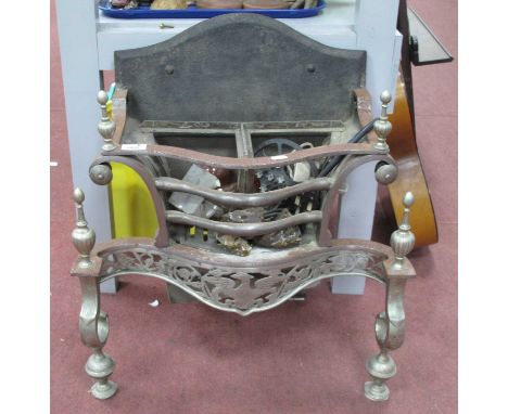 XVIII Century Style Serpentine Shaped Fire Grate, 54cm wide.