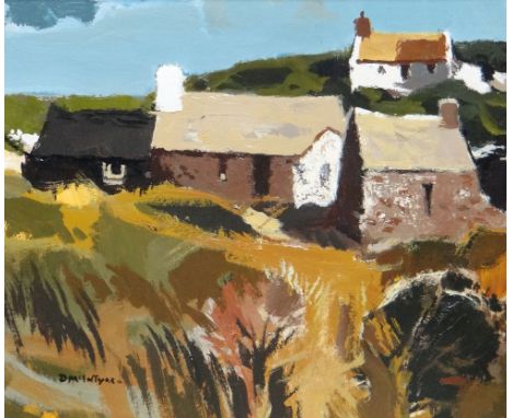 DONALD McINTYRE oil on board - entitled verso 'Cottages, Anglesey', signed, 43 x 50cms Provenance: private collection, consig