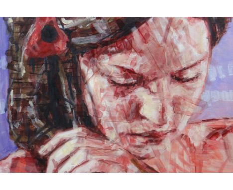 LIAM O'CONNOR oil on canvas - head portrait, signed verso and dated 2008, 38 x 55cms Provenance: private collection consigned