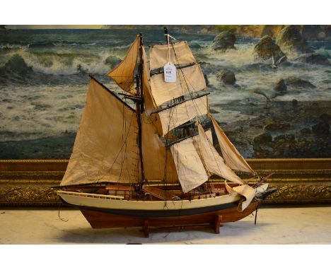 Model of a sailing ship.