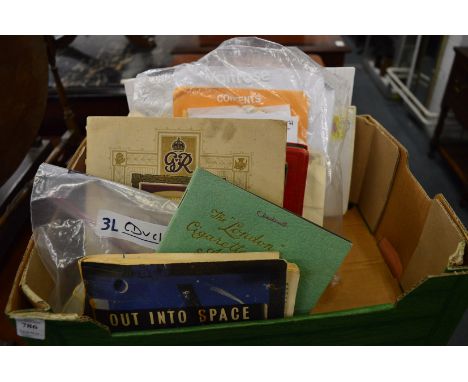 A quantity of first day covers, stamps, cigarette card albums and contents.