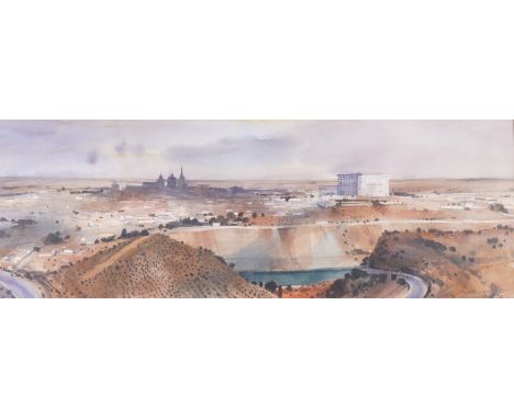 MICHEL CIRY (FRENCH, 1919-2018) (2)Toledo
signed and dated 'MICHEL CIRY 65' (twice, lower right)
watercolour
26 x 73cm
togeth