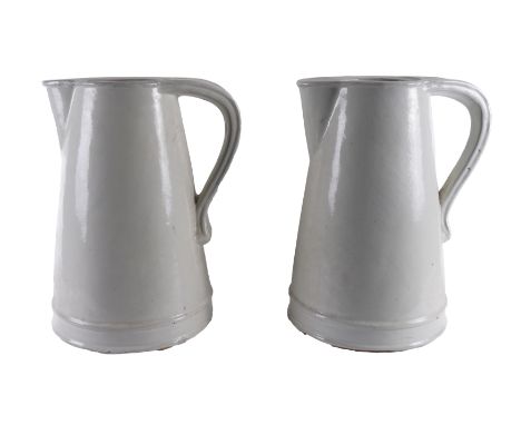 A PAIR OF OVERSIZED GLAZED CERAMIC EWERS OR JUGS (2)Retailed by Habitat, Late 20th Century 
51.5cm high