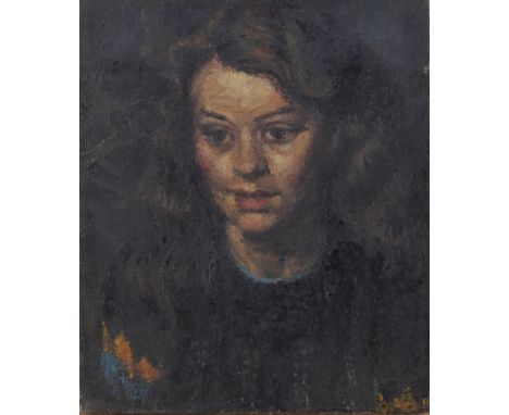 20TH CENTURY SCHOOLPortrait of a young woman
oil on canvas
36 x 31cm
(unframed)
