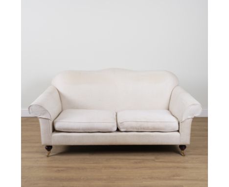 WESLEY-BARRELL; A MODERN CREAM UPHOLSTERED HUMPBACK SOFA200cm wide; 95cm high