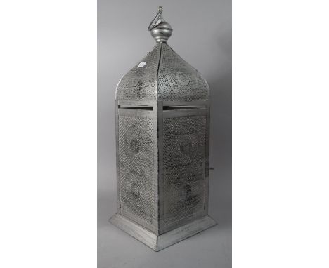 A Modern Metal Lantern, 49cm High 