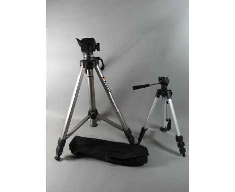 A Modern Prisma Camera Tripod and a Smaller Example in Carrying Bag 