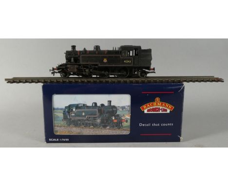 A Boxed 00 Gauge Bachmann 31-451D Ivatt Class 2-6-2T Tank Locomotive in BR Lined Black Number 41243. 