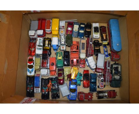 A large collection of play worn diecasts including Dinky, Corgi, Matchbox, Lesney, Britains, Husky, Corgi Juniors etc, over 1