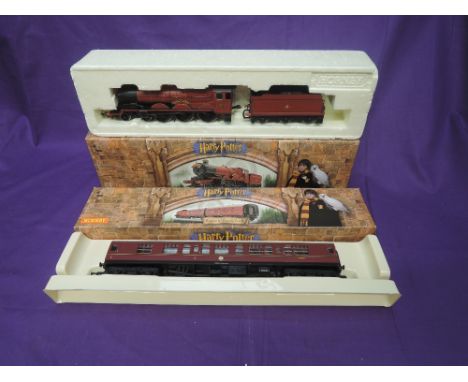 A Hornby 00 gauge Harry Potter 4-6-0 Loco &amp; Tender, Hogwarts Castle 5972, boxed R2284 and a Hornby 00 gauge Hogwarts Expr
