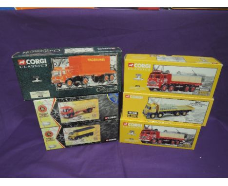 Six Corgi Classics and Corgi Limited Edition 1:50 scale diecasts, Building Britain Sets, Blue Circle Cement 13904, London Bri