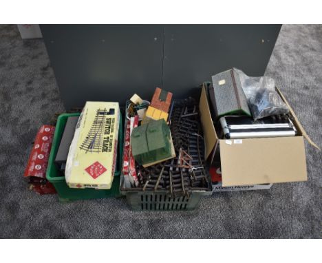 A large collection of LGB Lehmann Gross Bahn G scale track, points, accessories and control unit, some items boxed
CONDITION 