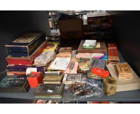 A selection of early to mid 20th century and later Board and Card Games including Spears The Piccaninny Bowling Game, The Gam