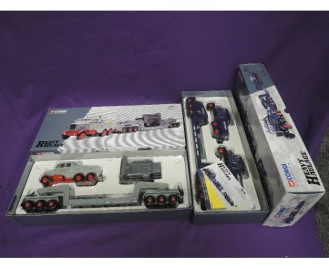 Two Corgi Classics Limited Edition 1:50 scale Heavy Haulage diecasts, Pickfords Set 17701, windows unattached and present, bo