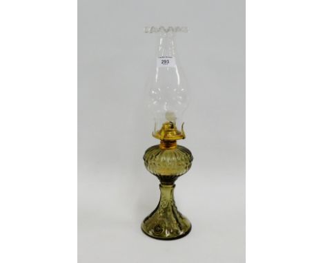 Casa Pupo of London moulded glass oil lamp base and shade