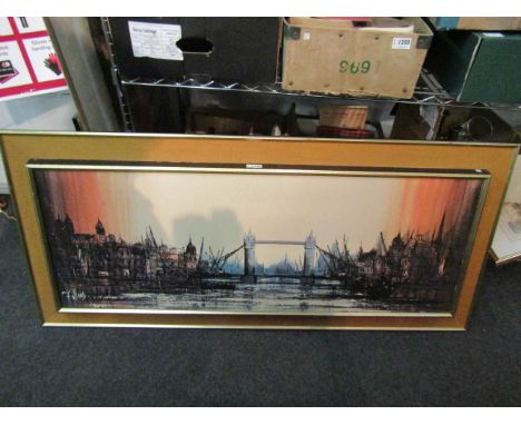 A C.1970's print depicting Tower Bridge, London