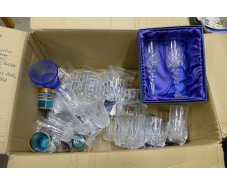 A collection of assorted glassware including drinking glasses and a decanter **PLEASE NOTE THIS LOT IS NOT ELIGIBLE FOR POSTI