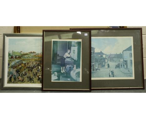 Tom Dodson (1910-1991): three pencil signed prints, largest 50 x 40 cm. Not available for in-house P&PArtists Resale Right: T