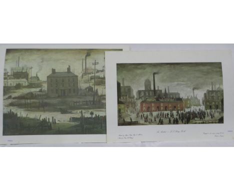 Lawrence Stephen Lowry (1887-1976): two open edition colour lithographs, An Island, 57 x 42 cm and An Accident, published for