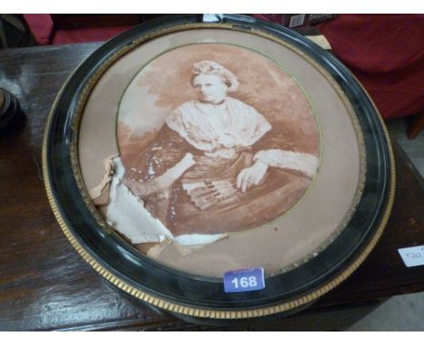 A portrait print on glass of Miss Morley D Sampson, great grand daughter of Admiral Stokes, the hydrographer and friend of Ch
