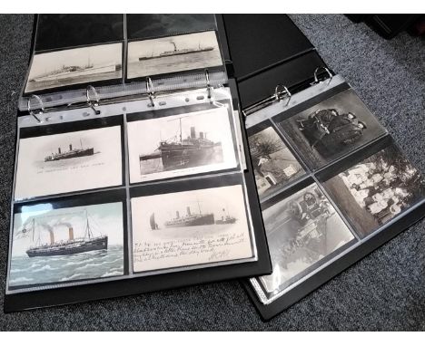 * WWI Nursing. A collection of WWI postcards, comprising an album of approximately 50 real photograph postcards, mostly femal