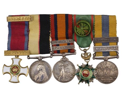 * A group of five miniature dress medals attributed to Colonel R.H.G. Heygate, D.S.O., Border Regimenta) Distinguished Servic