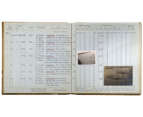 * Log Books. A set of 8 log books kept by Squadron Leader Wilfred Ronald Gellatly, OBE, AFC, Royal New Zealand Air Force, lat