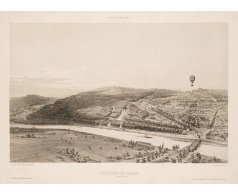 * Ballooning Prints. St. Cloud en Ballon, vue prise de Boulogne, by Joules Arnaut, London: Gambart, Junin &amp; Co., 1st Febr