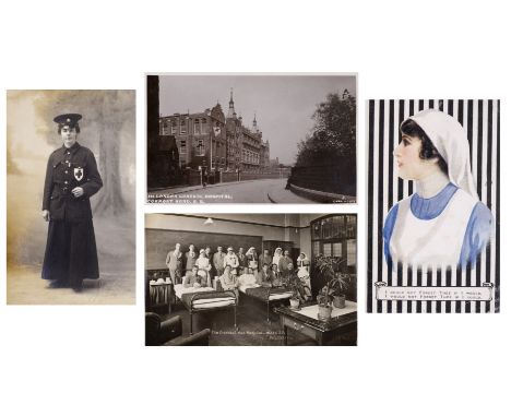 * WWI Nursing. A collection of approximately 120 WWI postcards of WWI nursing, including Children's Ward, Reigate and Redhill