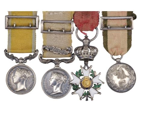 * A group of four dress miniature medals attributed to Lieutenant-Colonel H. Hewett, Royal Marine Artillery Baltic Medal 1854