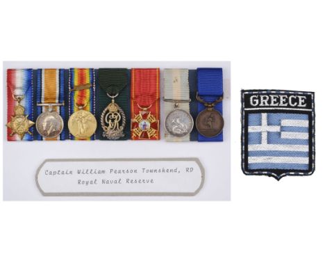 * An fine group of seven miniature dress awards attributed to Captain W. P. Townshend, Royal Naval Reserve, a recipient of th