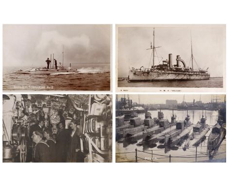* Submarine Postcards. An album of 285 Royal Navy submarine postcards, WWI to 1930s, many real photograph postcards, comprisi