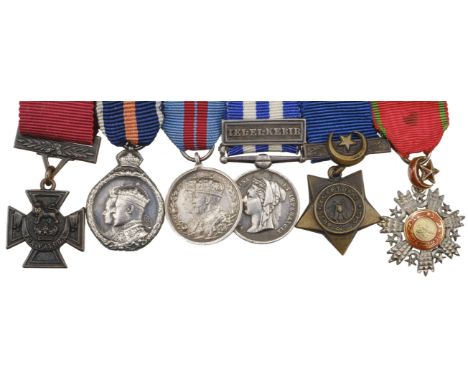 * The Victorian 'Tel-El-Kebir' V.C. dress miniature medal group attributed to Major W.M.M. Edwards., Highland Light Infantry,