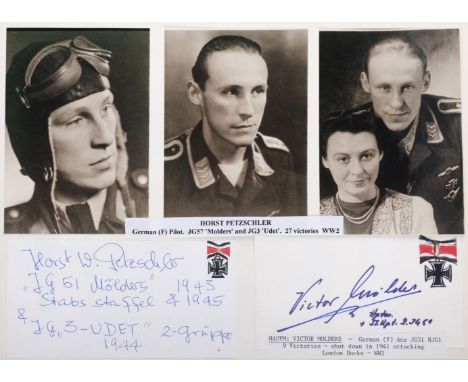 * Military Autographs. An impressive collection of approximately 1100 autographs, mainly Luftwaffe, SOE, Royal Air Force, Vic